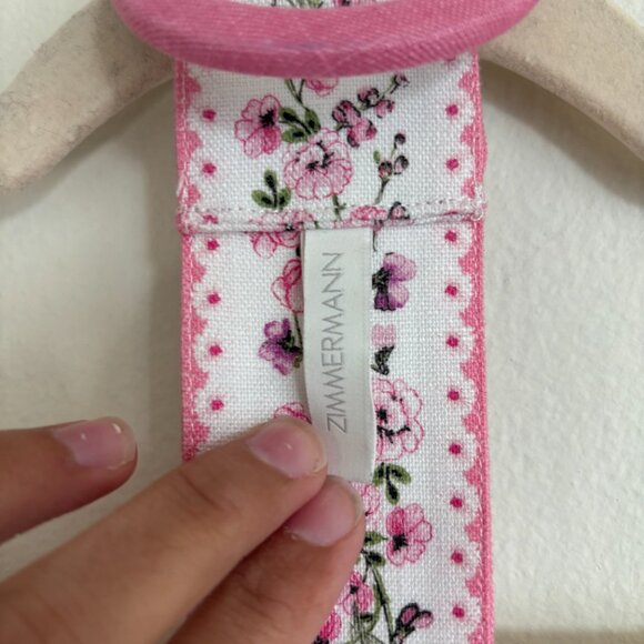 Pink and white Zimmermann Jude Floral Belt